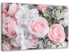 Obraz Ružové ruže Veľkosť: 60 x 40 cm, Prevedenie: Obraz na plátne