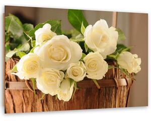 Gario Obraz Žlté a biele ruže Veľkosť: 100 x 70 cm, Prevedenie: Panelový obraz