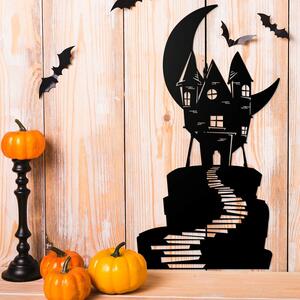 DUBLEZ | Drevená ozdoba na Halloween - Strašidelný dom
