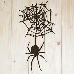 DUBLEZ | Drevená dekorácia na Halloween - Pavúk