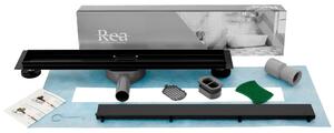 REA - Lineárny odtokový žľab Neo Pro 2v1, 50 - čierna