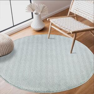 Dekorstudio Okrúhly jednofarebný koberec FANCY 805 - mentolový Priemer koberca: 200cm