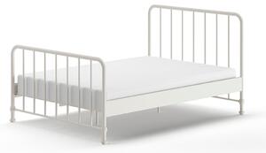 Biela kovová dvojlôžková posteľ s roštom 140x200 cm BRONXX – Vipack