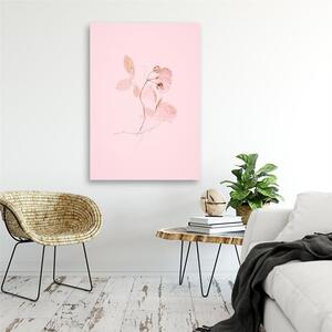 Obraz na plátne Minimalistický ružový kvet Rozmery: 40 x 60 cm