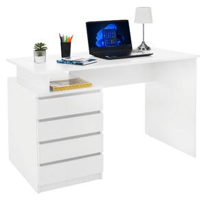 KONDELA PC stôl, biela, HANY NEW