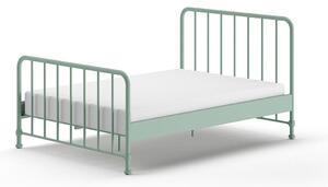 Zelená kovová jednolôžková posteľ s roštom 140x200 cm BRONXX – Vipack