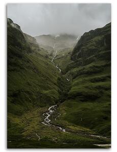 Obraz na plátne Horská rieka v hmle Rozmery: 40 x 60 cm
