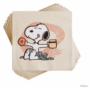 PEANUTS Papierové obrúsky Snoopy si užívá