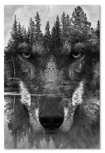 Obraz na plátne Čierny vlk abstraktný Rozmery: 40 x 60 cm