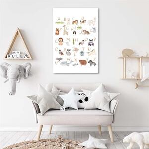 Obraz na plátne Abeceda so zvieratami Rozmery: 40 x 60 cm