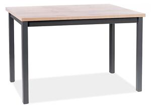 Signal Jedálenský stôl ADAM, dub wotan / ČIERNA 120x68