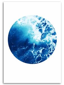 Obraz na plátne Modrý akvarel kruh Rozmery: 40 x 60 cm