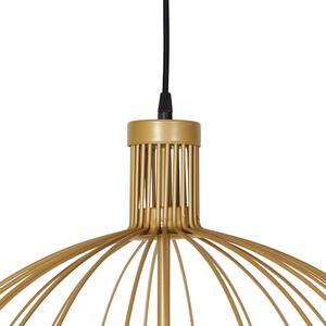 Dizajnové závesné svietidlo zlaté 60 cm - Wire Dos