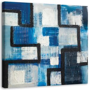 Obraz na plátne Modrá abstrakcia Rozmery: 30 x 30 cm