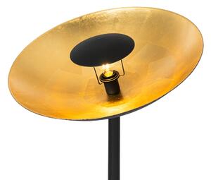 Industriálna stojaca lampa čierna so zlatým vnútrom 60 cm - Magnax