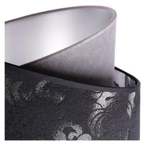 Závesné svietidlo Werona 8, 1x čierne/sivé textilné tienidlo so vzorom, s