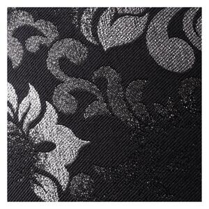 Závesné svietidlo Werona, 1x čierne textilné tienidlo so vzorom, s