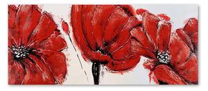 Obraz na plátne 3 červené maky Rozmery: 90 x 30 cm