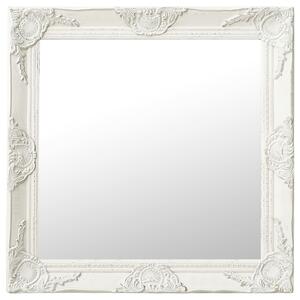 Nástenné zrkadlo v barokovom štýle 60x60 cm biele