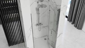 Rea Molier, skladacie sprchové dvere 100x190cm, 6mm číre sklo, chrómový profil, REA-K6371