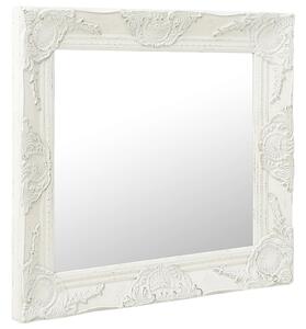 Nástenné zrkadlo v barokovom štýle 60x60 cm biele