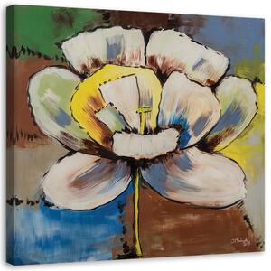 Obraz na plátne Farebný kvet Rozmery: 30 x 30 cm