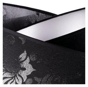 Light Home Závesné svietidlo Werona 9, 1x čierne textilné tienidlo so vzorom, s