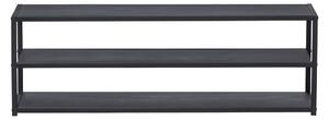 Čierny kovový TV stolík 120x40 cm Teun – WOOOD