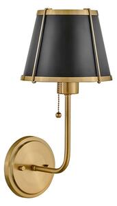 Hinkley HK-CLARKE1-BR-BK - Nástenná lampa CLARKE 1xE27/40W/230V mosadz/čierna