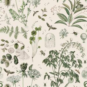 Tapeta zelené botanické príbehy 280x100 cm