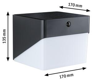 Paulmann 95746 - LED/2,3W IP44 Solárne nástenné svietidlo so senzorom EILEEN 3,7/230V
