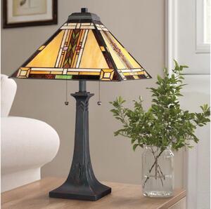 Quoizel QZ-NAVAJO-TL-VB - Stolná lampa Tiffany NAVAJO 2xE27/60W/230V