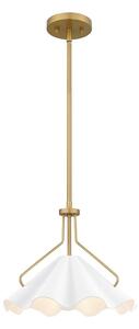 Quoizel QZ-MEJIA-1P-S-AB - Luster na tyči MEJIA 1xE27/60W/230V pr. 35,6 cm mosadz