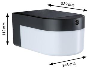 Paulmann 95747 - LED/2,3W IP44 Solárne nástenné svietidlo so senzorom CALYNE 3,7/230V