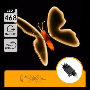 Aigostar - LED Vonkajšia dekorácia 504xLED IP44 teplá biela motýľ