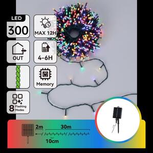 Aigostar - LED Solárny vianočný reťaz 300xLED/8 funkcií 32m IP65 viacfarebný 1200 mAh
