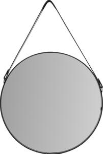 Okrúhle Retro zrkadlo na koženom páse 60cm