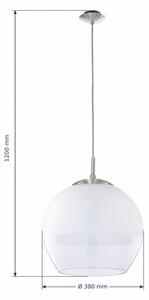 BRILAGI - LED závesné svietidlo na lanku RETRO GLASS 1xE27/60W/230V matný chróm/biela