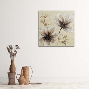 Obraz na plátne Maľované kvety Rozmery: 30 x 30 cm