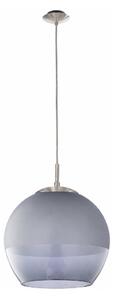BRILAGI - LED závesný luster na lanku RETRO GLASS 1xE27/60W/230V matný chróm/dýmová sivá