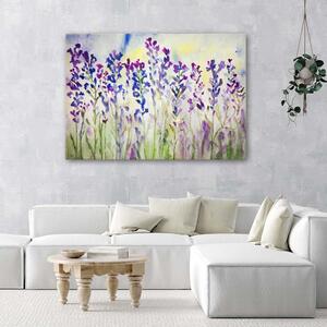 Obraz na plátne Fialové kvety na lúke Rozmery: 60 x 40 cm