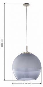 BRILAGI - LED závesný luster na lanku RETRO GLASS 1xE27/60W/230V matný chróm/dýmová sivá
