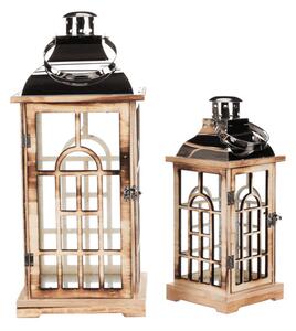 Set dvoch lampášov hnedý JL346 (2 ks)