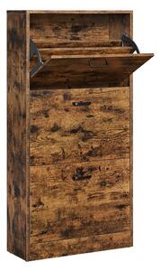 VÝKLOPNÁ SKRINKA NA TOPÁNKY, hnedá, čierna, 60/120/24 cm Boxxx - Online Only drobný nábytok, Online Only