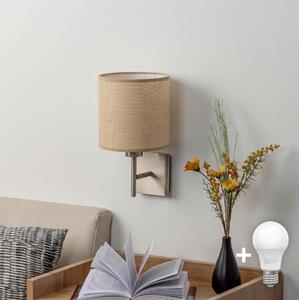 BRILAGI - LED nástenné svietidlo NUBILA 1xE27/60W/230V matný chróm/svetlohnedá