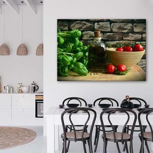 Obraz na plátne Bazalka v kuchyni Rozmery: 60 x 40 cm
