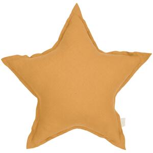 Ľanový vankúš hviezda karamelová 50 cm