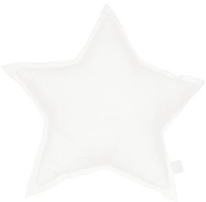 Ľanový vankúš hviezda biely 50 cm