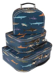 Detské kufríky v súprave 3 ks Sharks - Rex London