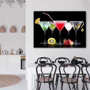 Obraz na plátne Farebné nápoje a ovocie Rozmery: 60 x 40 cm